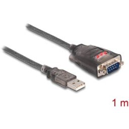 DELOCK 61400 - Adapter cable USB to serial, 3x LED, 1 m