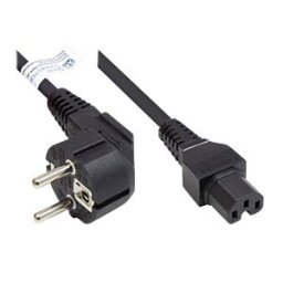 GOOD CONNECTIONS GC P0150-S030 - power cord type E+F CEE 7/7 to C15, black, 1,00 mm², 3 m
