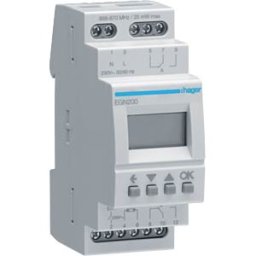 HAGER EGN200 - Digital multifunction timer with Bluetooth, 2-channel