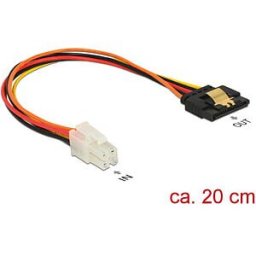 DELOCK 85519 - Delock Cable P4 male > SATA 15 pin receptacle 20 cm