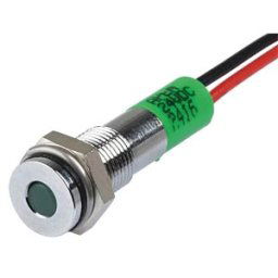 APEM APM Q6F3C G24E - Indicator LED, 24 V DC, 6 mm, wired, green/BrC