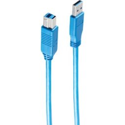 SHIVERPEAKS SHVP BS77035 - USB 3.0 cable, A connector to B connector, blue, 5 m