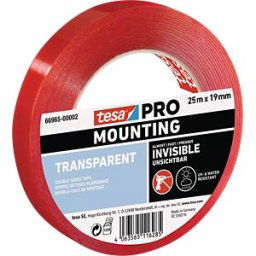 TESA 66965-2 - tesa mounting tape PRO transparent, 25 m x 19 mm