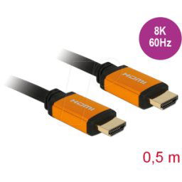 DELOCK 85726 - Ultra High Speed HDMI Cable 48 Gbps 8K 60 Hz 0.5 m