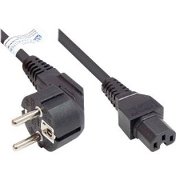GOOD CONNECTIONS GC P0150-S010 - power cord type E+F CEE 7/7 to C15, black, 1,00 mm², 1 m