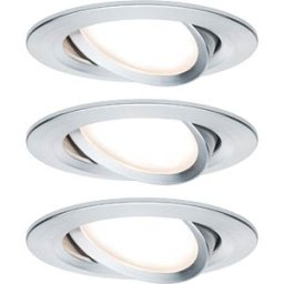 PAULMANN PLM 93451 - Nova Coin recessed light, 6 W, 2700 K, 50°, round, turned alumin