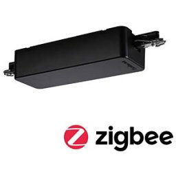 PAULMANN PLM 96815 - URail rail adapter, ZigBee 3.0, dimmable/switch, 155x56 mm, blac
