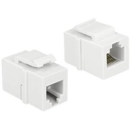 DELOCK 86380 - Keystone RJ12 female > RJ12 female Cat.3 white