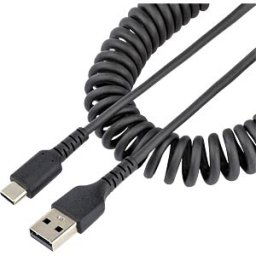 STARTECH.COM ST R2ACC-50C-USB - Sync & charging cable, USB-A > C, 50 cm, spiral cable, black