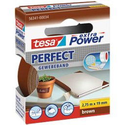 TESA 56341 BR - TESA extra Power cloth tape, 19 mm, brown