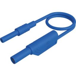 HIRSCHMANN TEST & MEASUREMENT MAL S WSB 50 BL - Test lead, 2.5 mm², 0.5 m, blue, protected, stackable