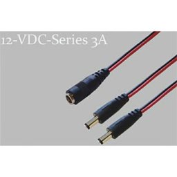 BKL 075921 - Adapter cable, 300 mm, DC coupling to 2x DC connectors