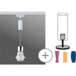 PAULMANN PLM 95437 - URail pendant light 2Easy, E27, max. 20 W, dimmable, white/chrom
