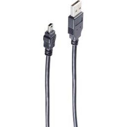 SHIVERPEAKS SHVP 77162 - USB 2.0 Cable, A male to Mini B male, 1.8 m