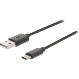 NEDIS N CCGB60600BK10 - USB 2.0 Cable, male Typ C > A male, 1 m, black
