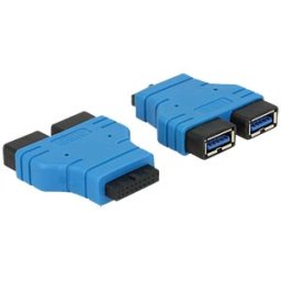 DELOCK 65670 - Adapter USB 3.0 Pinheader Bu > 2x USB3.0-A Bu