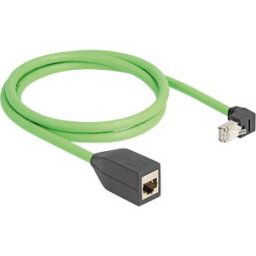 DELOCK 80886 - Cat.6a extension cable, bottom-angled, SF/UTP, 1 m, green