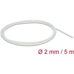 DELOCK 18923 - Fiberglass Sleeving, 5 m x 2 mm, white