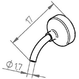 ERSA 0472DR - Hot air nozzle 0472DR, 1.7 mm, straight