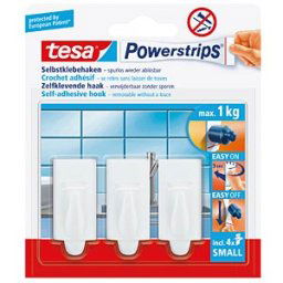 TESA 57559 - tesa® Powerstrips® trendy hooks, white