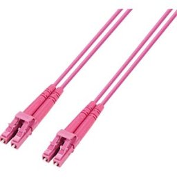 TTL NETWORK TTL 61555D-100M4 - FO cable, LC / LC duplex, 50/125µ, OM4, violet, 10m