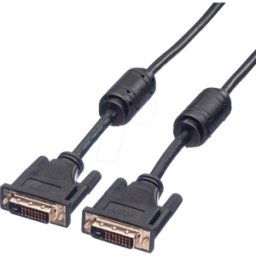 ROLINE 11045525 - DVI monitor cable DVI 24+1 connector, Dual Link, 2 m