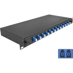DELOCK 67003 - 19'' FO splice box, 12x LC duplex OS2, 1RU