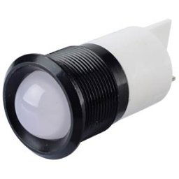 APEM APM Q22P1B W24AE - Indicator LED, 24 V AC/DC, 22 mm, FASTON, white/BlC