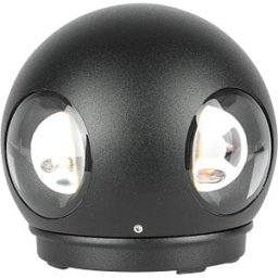 V-TAC VT-218553 - Wall light fixture, 5 W, 428 lm, 4000 K, black, IP65, round