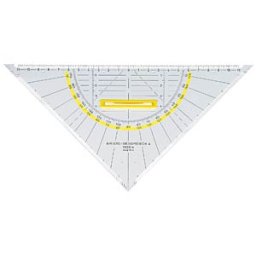 ARISTO AR 1555/4 - Set square with handle, hypotenuse length 250 mm