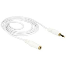 DELOCK 83767 - Stereo Jack Extension Cable 3.5 mm 3 pin male > female 2 m white