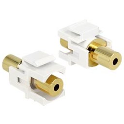 DELOCK 86363 - Keystone st.jack fml3.5mm 4pin>3.5mm 4pin white