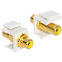 DELOCK 86309 - Keystone RCA socket > RCA socket, yellow