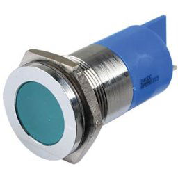 APEM APM Q22F1C B24E - Indicator LED, 24 V DC, 22 mm, FASTON, blue/BrC