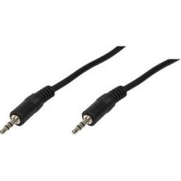 LOGILINK CA1052 - Audio cable, 3.5 mm 3-pin/M to 3.5 mm 3-pin/M, black, 5 m