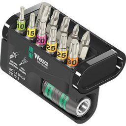 WERA 05057435001 - Bit-Check 12 bit set, wood, TX HF 1, 12 pieces