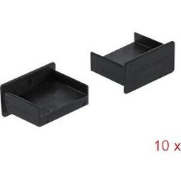 DELOCK 64102 - USB-A Dust Cover, female without handle, 10 pieces, black