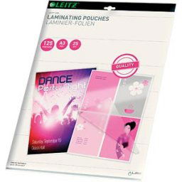 LEITZ 33836 - Hot laminating films, iLAM, DIN A3, 125 mic, pack of 25