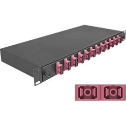 DELOCK 67008 - 19'' FO splice box, 12x SC Duplex OM4, 1RU