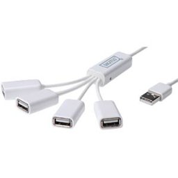 DIGITUS DA-70216 - DIGITUS USB 2.0 - 4-port cable hub, 100 cm