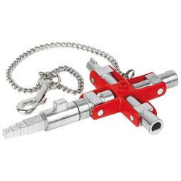 KNIPEX KN 00 11 06 V01 - Universal key, construction, control cabinet key, 160 mm