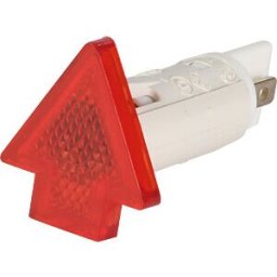 RAFI 157.1301 - Indicator, 230 V, neon bulb, 10 mm, arrow-shaped, red