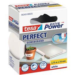 TESA 56343 WS - TESA extra Power cloth tape, 38 mm, white