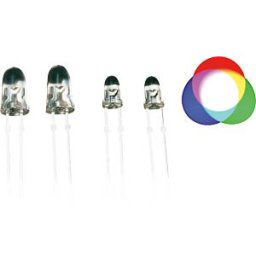 LUCKY LIGHT LED 5-RGB2-S - Flashing LED, 5 mm, wired, 2-pin, rt/gn/bl, 2000 mcd, 15°