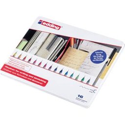 EDDING 55/16S - Fineliner Set metalbox, 0,30 mm, 16 colours