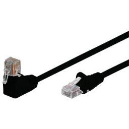SHIVERPEAKS SHVP 08-64035 - patch cable, angle-straight, black, 2 m