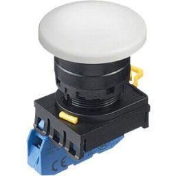 IDEC ID YW1BA4E10W - YW-22mm, PB, mushroom, plastic, maint, 1NO, white