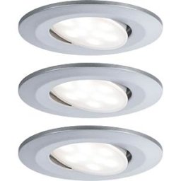 PAULMANN PLM 99929 - Calla recessed light, 6 W, 4000 K, 30°, round, matt chrome, set