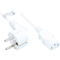 GOOD CONNECTIONS GC P0130-W007 - power cord type E+F CEE 7/7 to C13 , white, 0,75 mm², 0,75 m