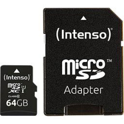 INTENSO 3424490 - microSDHC memory card 64 GB, Intenso class 10, UHS-1